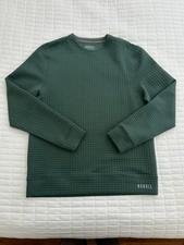 NOBULL Men s Large Sweatshirt Quilted Waffle Pullover Green Mint