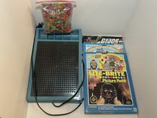 Lite Brite Vintage Peg Board with Pegs, Pictures; G.I.Joe, My Little Pony, Mr T.