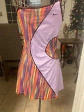 NIKE Lavender Rainbow Mesh Overlay Maria Sharapova Tennis Dress Pickleball Y2K S