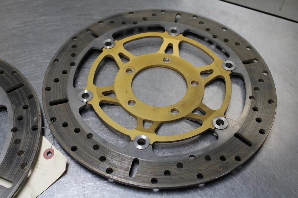 08-10 TRIUMPH SPRINT ST 1050 FRONT LEFT RIGHT BRAKE ROTORS DISCS - Image 3 of 4