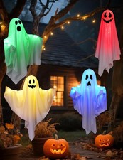 Halloween Decorations Outdoor Indoor 4 Pack Hanging Ghosts Halloween Haunted Hou