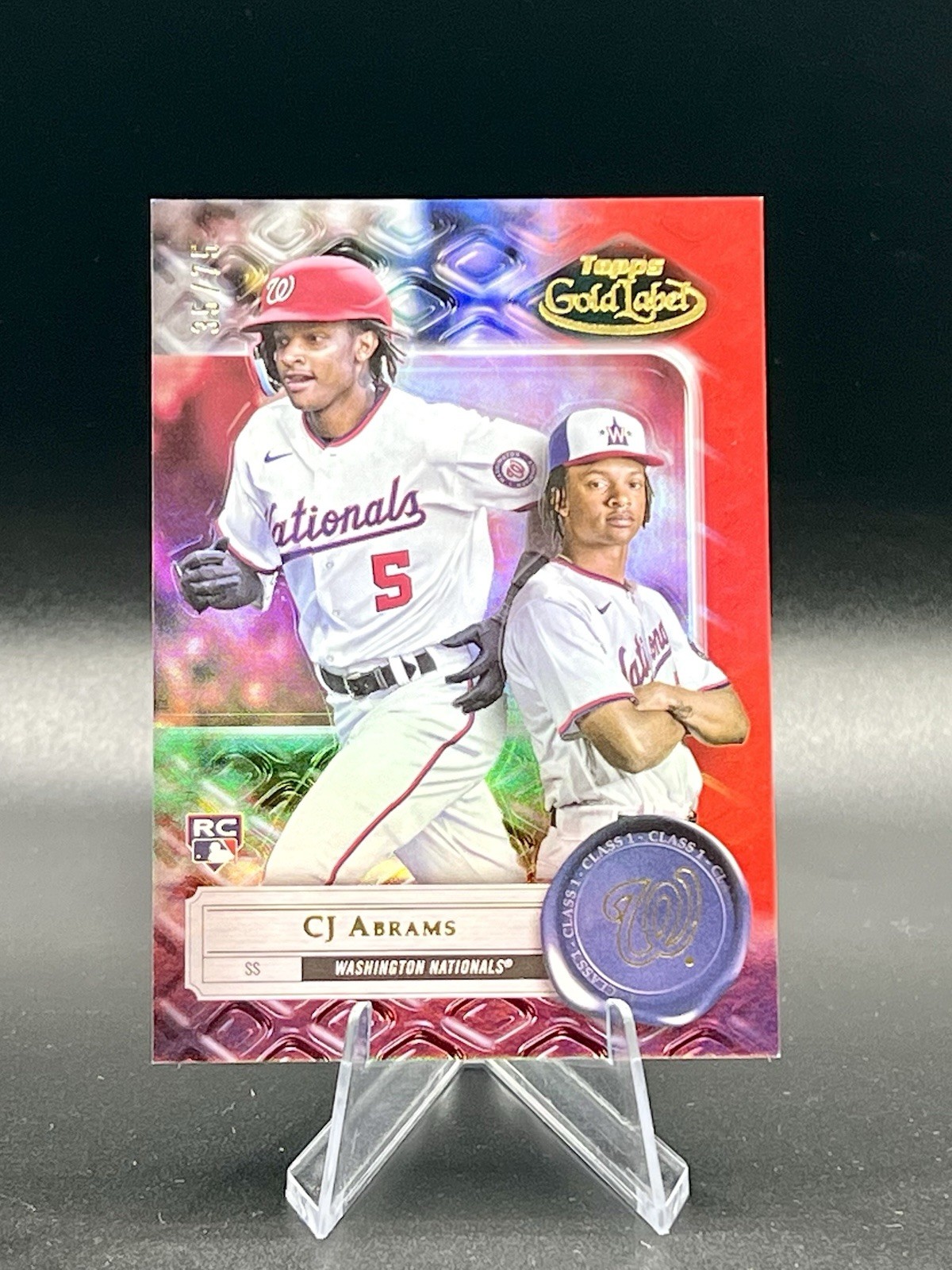 2022 Topps Gold Label - C.J. Abrams #38 Class 1 Red /75 (RC) 🔥