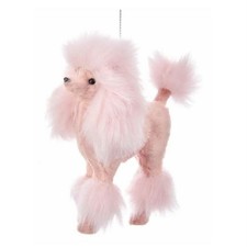 Plush Pink Poodle Christmas Tree Ornament C4823