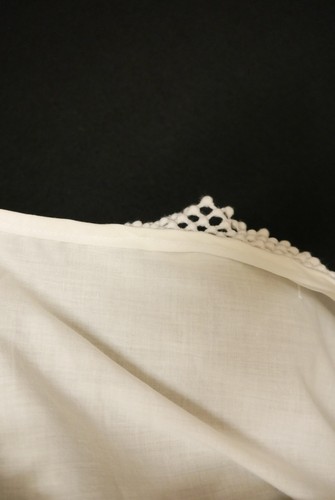 Gr.38 Dirndlbluse weiß Bluse für Dirndl Baumwollmischung mit Spitze B11205 - Bild 4 von 4