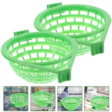 2PCS Sturdy Bird Breeding Nest Basin Practical Meat Nest Basin Green