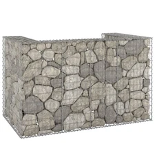 Gabion Wall for Garbage Bins Galvanized Steel 70.9"x39.4"x43.3"