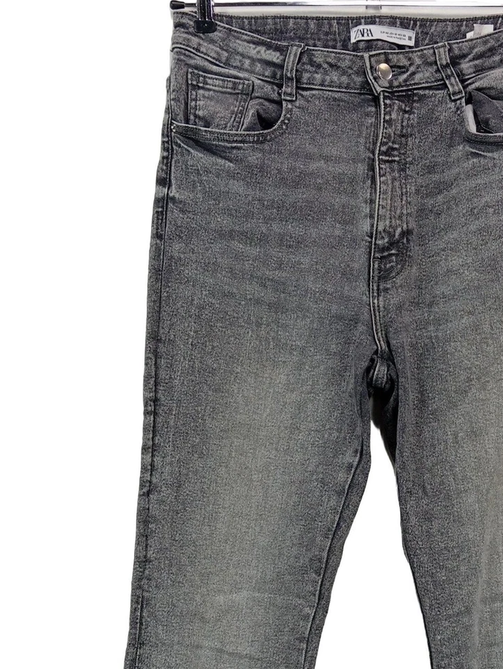 ZARA Jeans flare Dames Jeans T EU 42 gris clair style décontracté - Photo 3/4