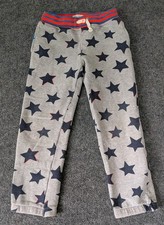 Mini Boden Boys Jogger Pants Star All Over Print Elastic Waist Drawstring Sz 8Y