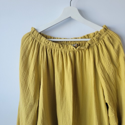 C&C California Women’s top size XL 3/4 Sleeve Gauze Crinkle Boat Neck - Picture 3 of 7