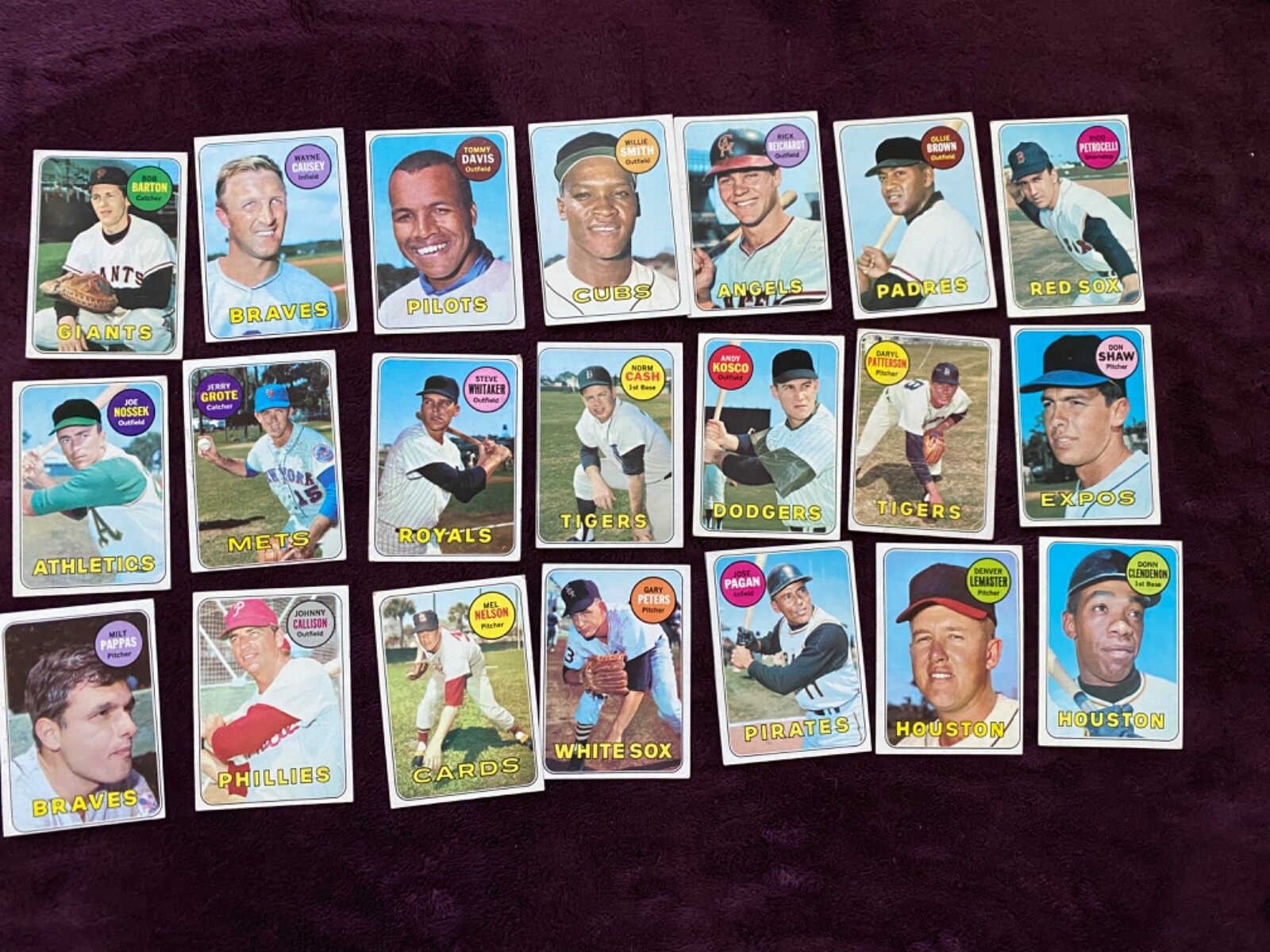 Lot N 21 Cards 1969 Topps Baseball Cards eBay