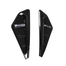 2 x Glossy Black Side Wing Air Flow Fender Vent Cover For BMW X5 X5M G05 2019-23
