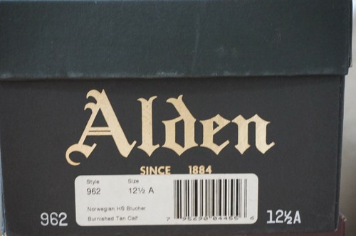 BOX & TREES | $625 ALDEN 12 A WALNUT TAN NST SPLIT TOE NORWEGIAN DERBY LEATHER - Picture 3 of 12