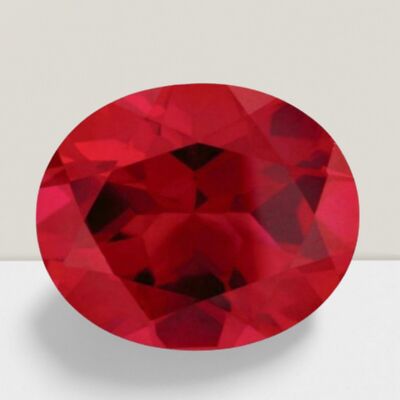 Ruby Oval Cut Gemstone 5.1 Cts - 12x10 mm Flawless Loose Gem