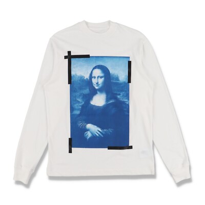 Off-White White Mona Lisa Logo Skate Long Sleeve T-Shirt | Size M SS21 RRP $530