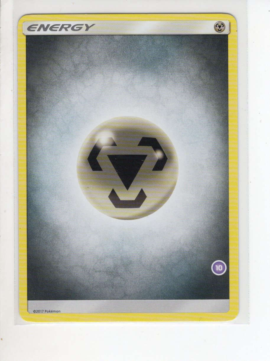 2017 METAL ENERGY SUN & MOON BASE SET NUMBER 10 POKEMON CARD LP