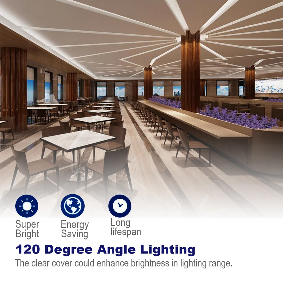 4FT 6 Pack LED Shop Light T8 Linkable Ceiling Tube Fixture 24W Daylight 6000K C - Image 4 of 4