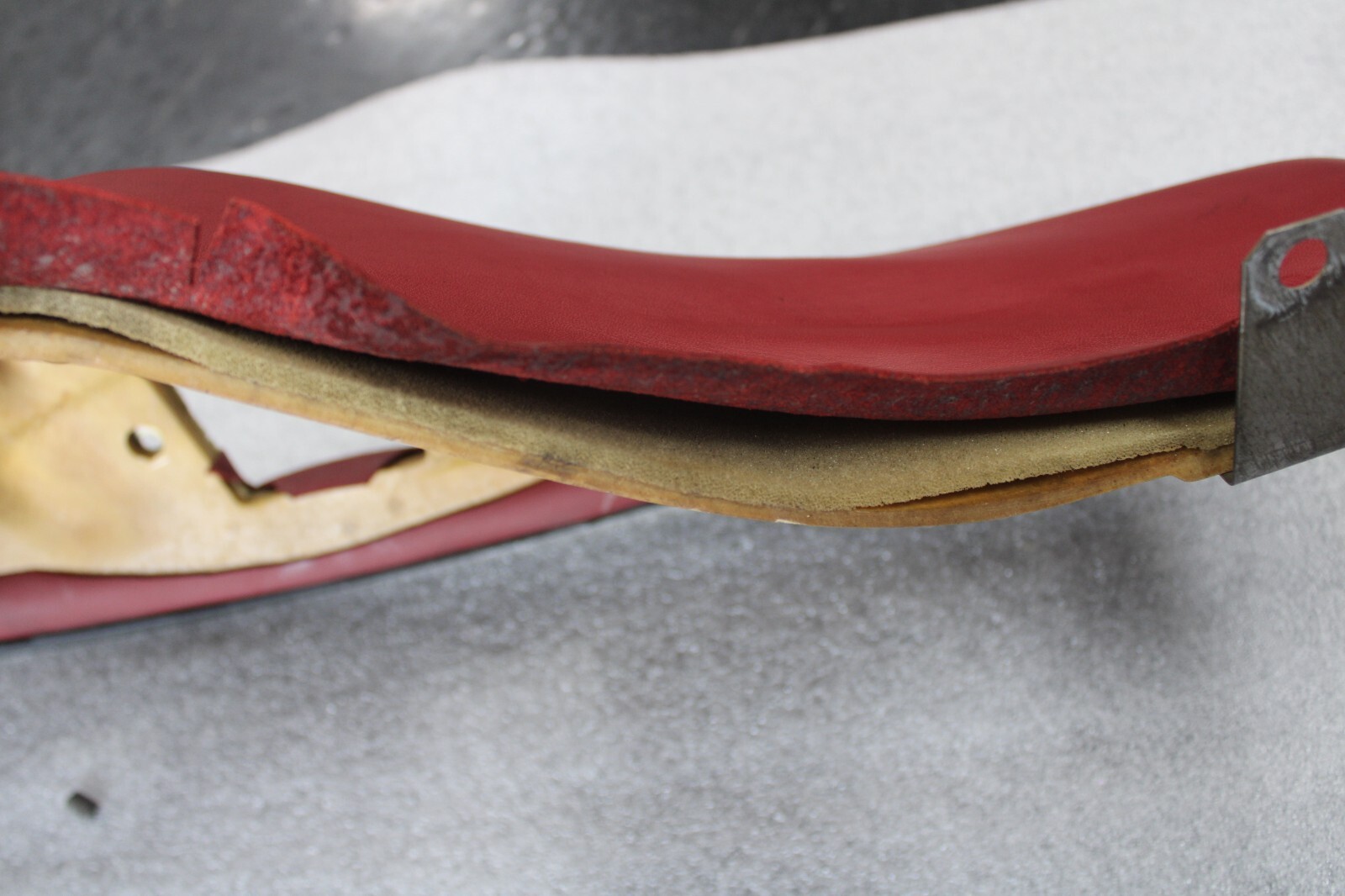 Ferrari 575, LH, Left, Rear Cover Trim Panel, Worn Leather, Used, P/N 661653