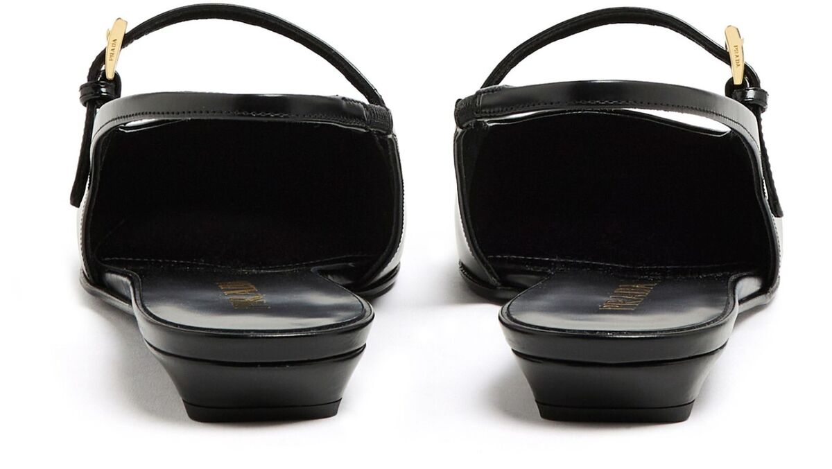 バレエシューズ PRADA SMOOTH LEATHER SLINGBACK BALLERINAS PRADA $1120 Black Smooth Leather Slingback Ballerinas New
