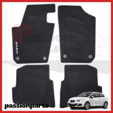 TAPPETI SEAT IBIZA DAL 2008 AL 2017 IN MOQUETTE CON RICAMO E 2 FISSAGGI SET 4PZ 