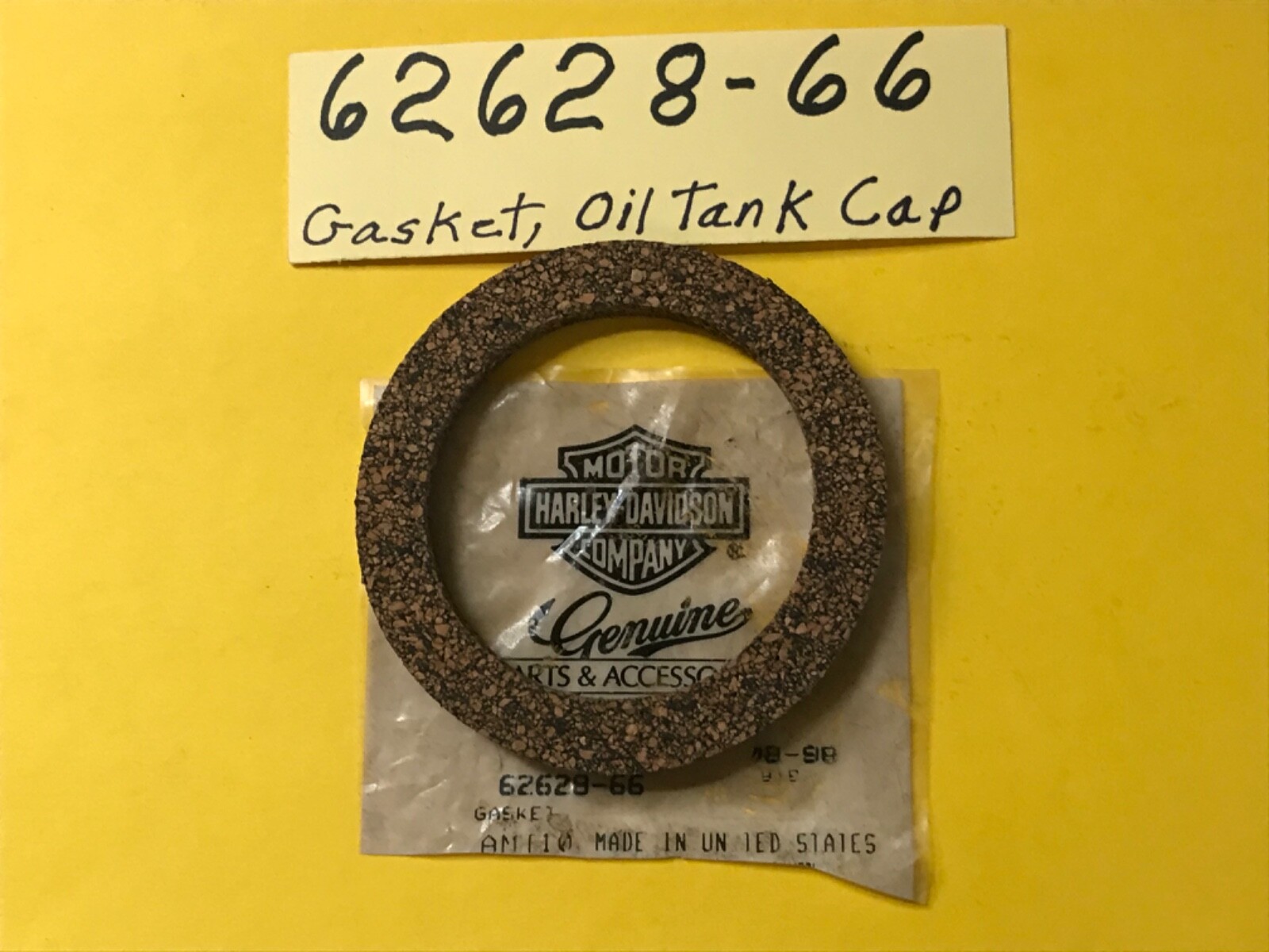 Harley 6262866 gasket, oil tank cap used on 1966Early1982 Big Twin