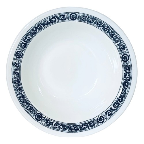 Antique Shenango China White Black Restaurant Ware 6 3/8” Rimmed Cereal Bowl - Picture 3 of 7