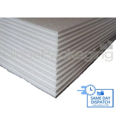 10 x POLYSTYROL EPS SCHAUM PACKBLÄTTER 600x400x10mm