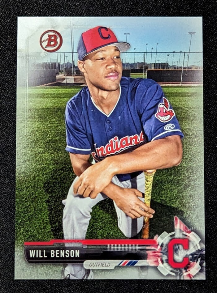 2017 Bowman Draft Silver /499 #BD-56 Will Benson Cleveland Indians