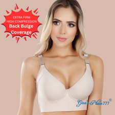 Colombian Fajas Extra Firm High Compression Full Cup Push Up Bra Back Support