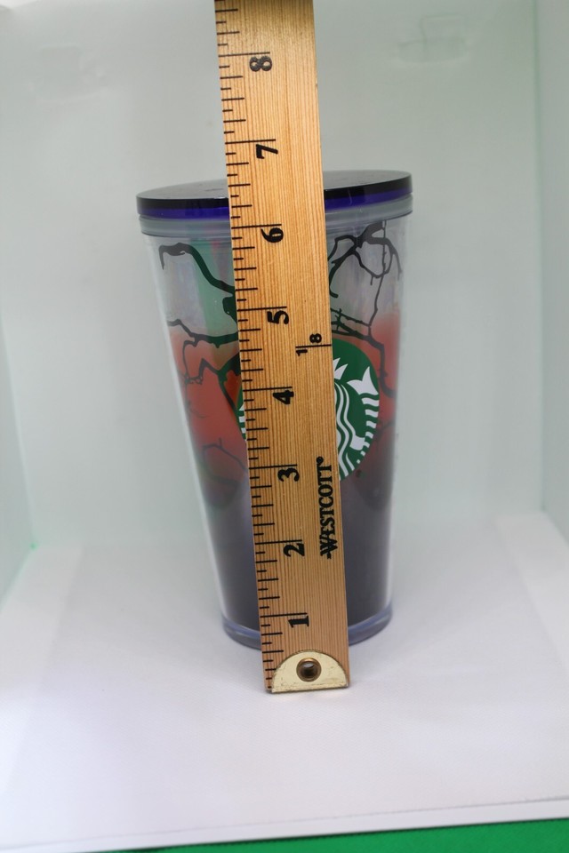 Starbucks Halloween 2022 Glow In The Dark 16 oz Cup Raven's Perch NO