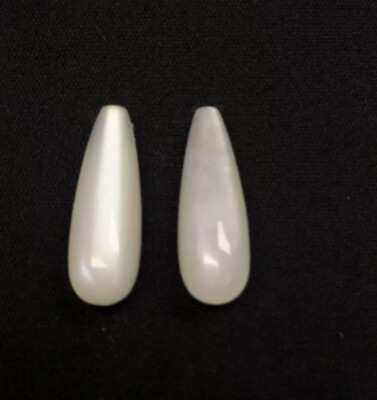 Cats Eye Moonstone Drops Top Drilled 12 Carats #144