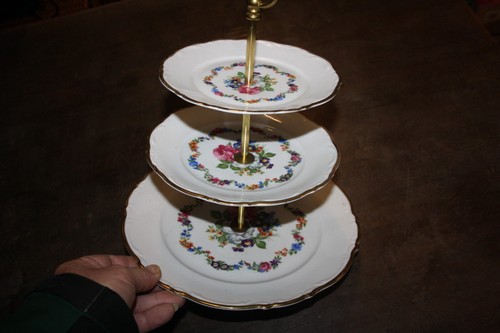 Mitterteich Etagere 3-Stöckig Goldrand - Bild 2 von 2