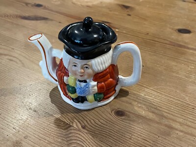 Vintage Miniatur Toby Teekanne, Sammlerstück. A. Salco, Foreign Made