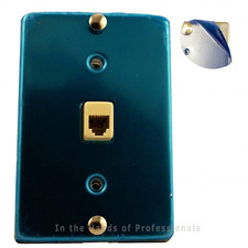 1/ 630A Stainless Steel Wall Phone Jack 4C Mounting Plate w/Screw Terminals