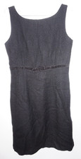 Gap Black Tweed Sheath Straight Dress Sz 8 10 Sleeveless
