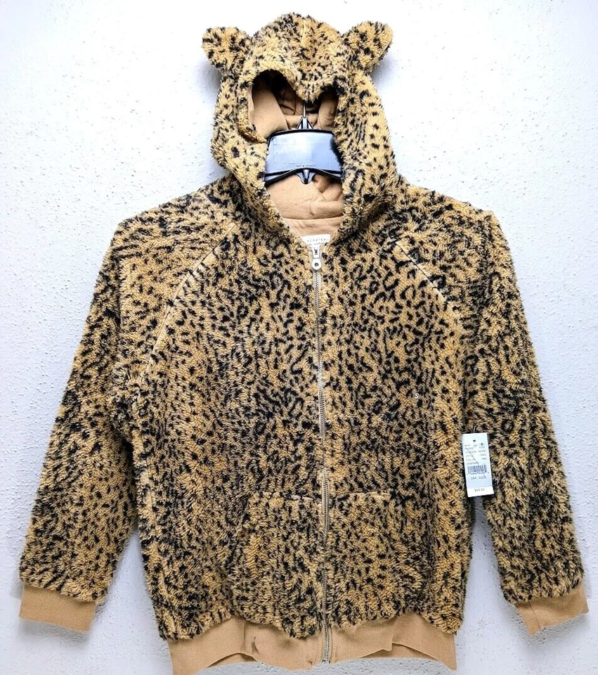 Новый LA сердца женщин размер S флис Cat ушастый куртка с капюшоном животных печати молнии - Изображение 2 из 4