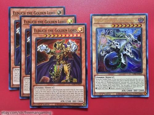 Baraja Yugioh Eldlich 43 cartas Golden Land Eldlixir Zombie World Tournament lista - Imagen 2 de 10