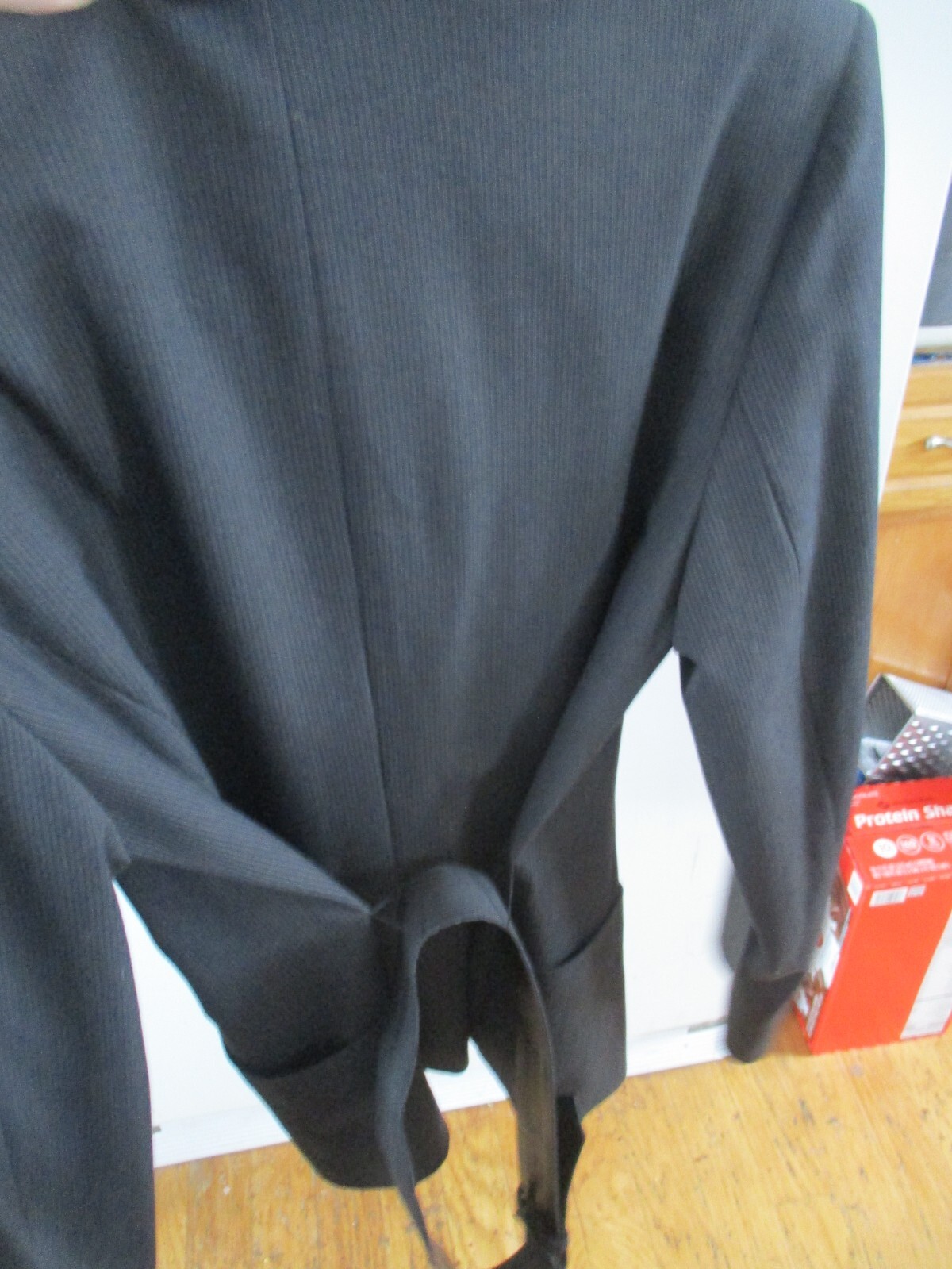 Halogen modern lined blazer  jacket pinstripe cha… - image 5