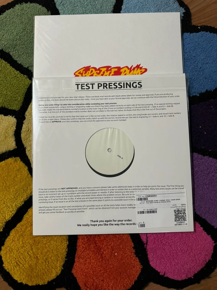 Tha God Fahim x Cookin Soul Supreme Dump Legend Soul Cook Saga TEST PRESSING /15 - Image 4 of 4
