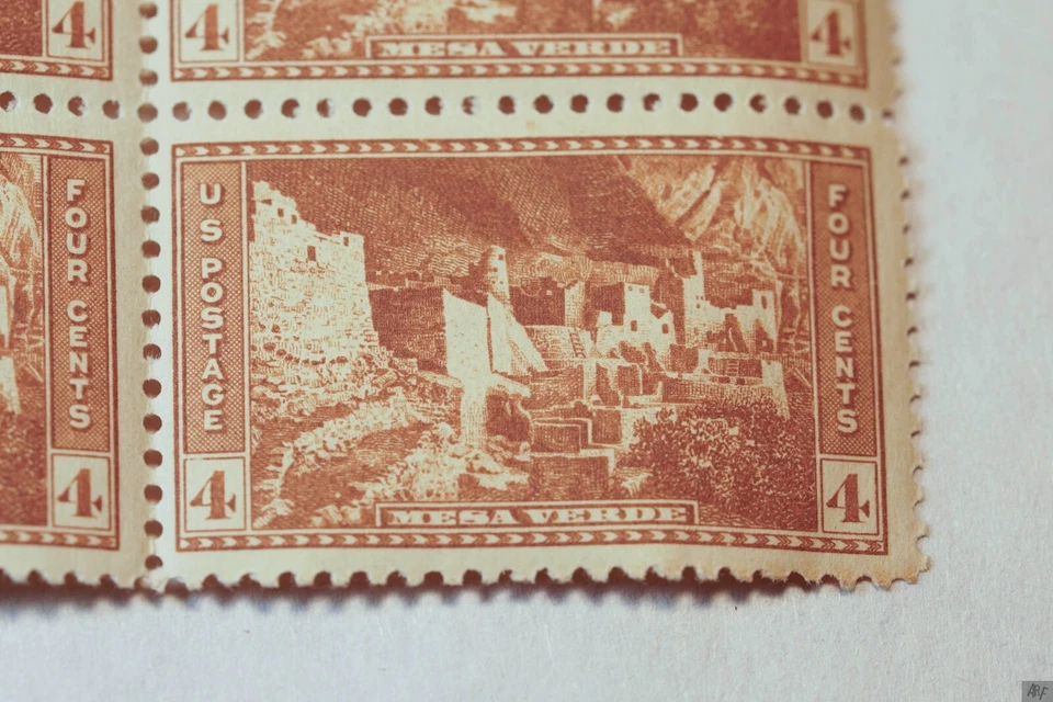 1934 US Scott #743 Mesa Verde Block of 4 MNH Mint Never Hinged - Image 3 of 4