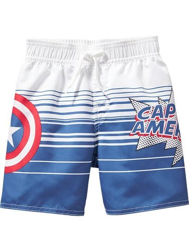Tronchetti corti da bagno Batman Superman Captain nuovi con etichette Old Navy Superheroes - Foto 3 di 13