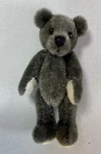 World of Miniature Bears  By Theresa Yang #273 Charcoal 2" Plush Bear No Writing