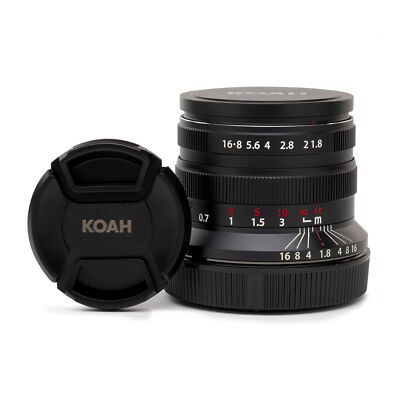 Koah Artisans 55mm f/1.8 Large Aperture Manual Focus Lens for Sony E Black