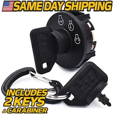 Ignition Switch Fits ExMark Vantage VT VTS VTX w/2 KEYS & FREE Carabiner
