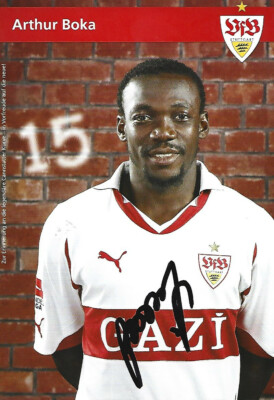 Autogrammkarte Arthur Boka VfB Stuttgart Bundesliga 2010/11 original signiert