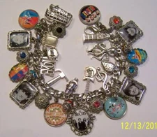 The Beatles Inspired Charm Bracelet Hand Crafted Glass Dome