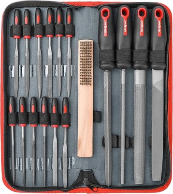 17 Piece Metal Hand & Needle File Tool Kit Set. Large & Small Mini T12 Carbon