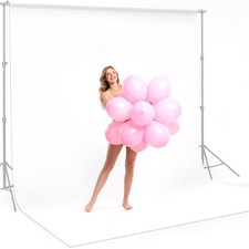 10x20ft White Backdrop for Photography, Dual-Size Dual-Pocket Design Photo Bo...