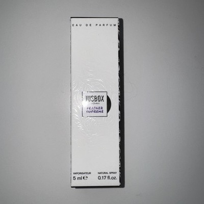 JUSBOX PERFUMES Feather Supreme Eau de Parfum Travel Spray 5 ml 0.17 oz NIB