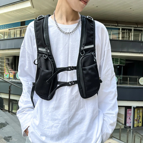 Hip-Hop Streetwear Chest Rig Bag für Männer Mode Wasserdicht Taktische Weste Brust - Bild 9 von 24