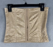 Maidenform Flexees Waist Cincher Shapewear Beige Stretch Large Hook and Eye